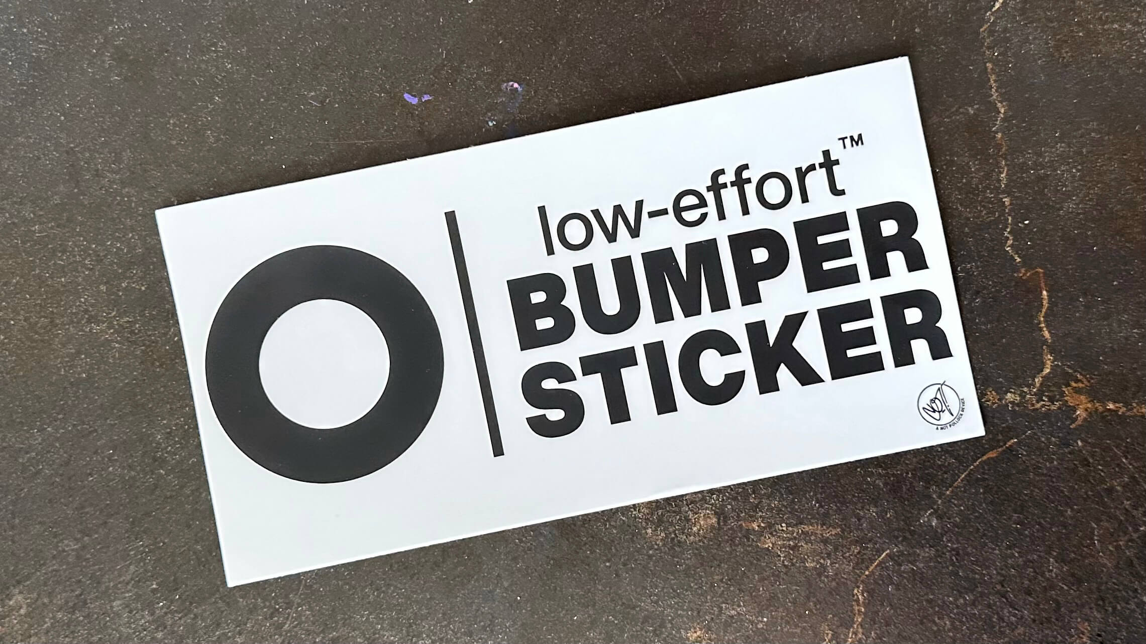 NP - 2024 - Low-effort Donut Bumper Sticker 7.5x3.75